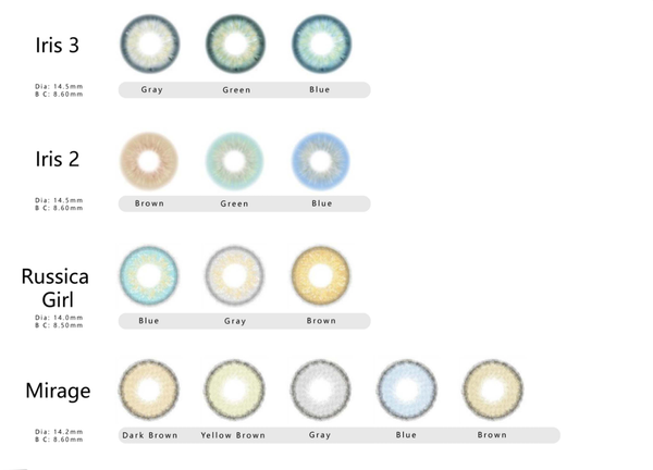 TinaCon 1 PAIR / 2 PCS Soft Contact Lens Doll Eyes Vibrant Lenses SALE