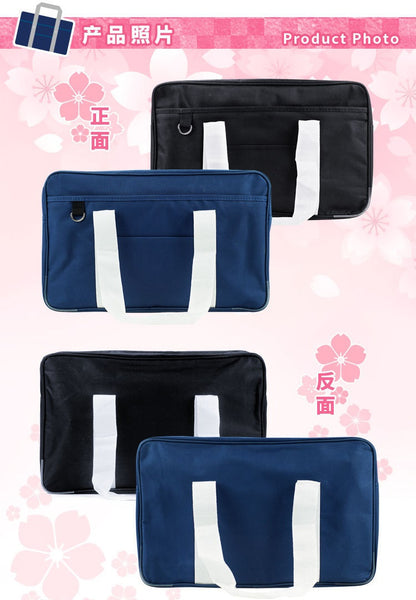Japanese High School Bags for School and Cosplay Luggage Plain Anime Game Student Uniform