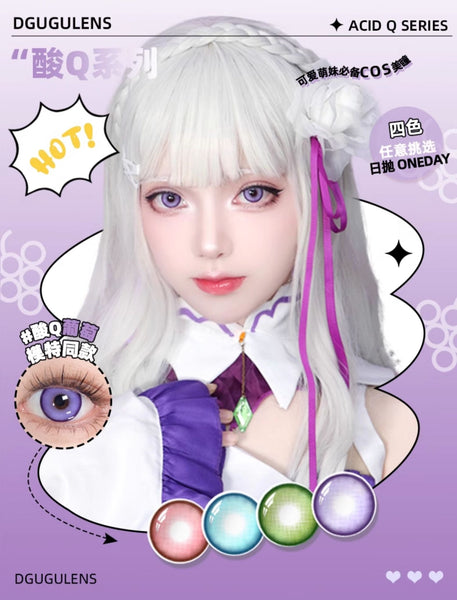 Dgugulens 1 PAIR / 2 PCS Cosplay Lens Korean Anime Soft Contact Lens Doll Eyes Super Vibrant Lenses