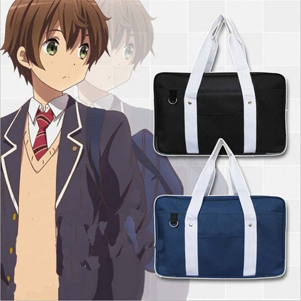 Japanese High School Bags for School and Cosplay Luggage Plain Anime Game Student Uniform