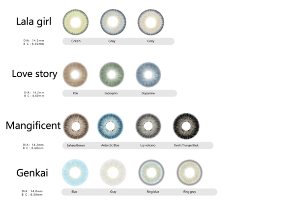 TinaCon 1 PAIR / 2 PCS Soft Contact Lens Doll Eyes Vibrant Lenses SALE