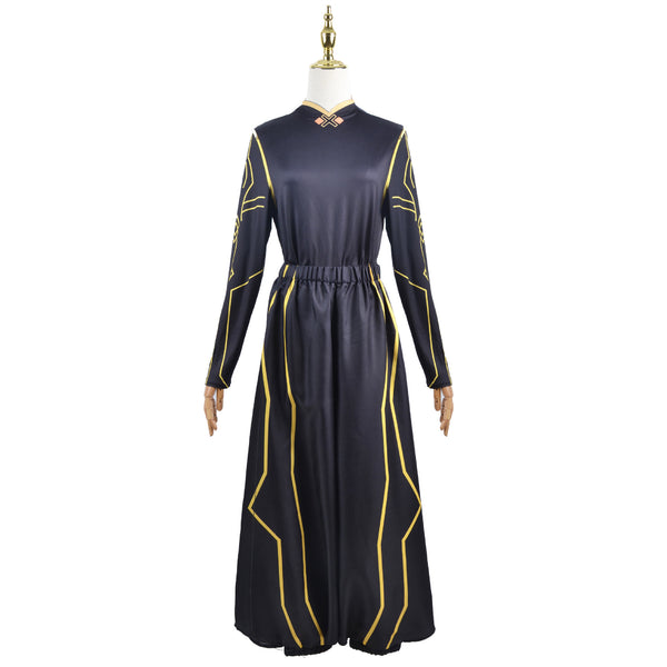 Genshin Impact Cosplay Anime Costume Set Zhongli Vago Mundo Uniform Halloween Party
