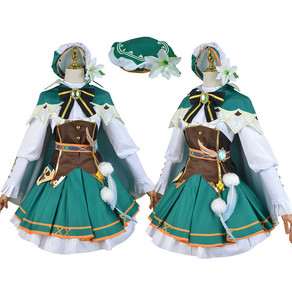 Genshin Impact Cosplay Anime Costume Set Venti Cosplay Costume Halloween Party Anime Game