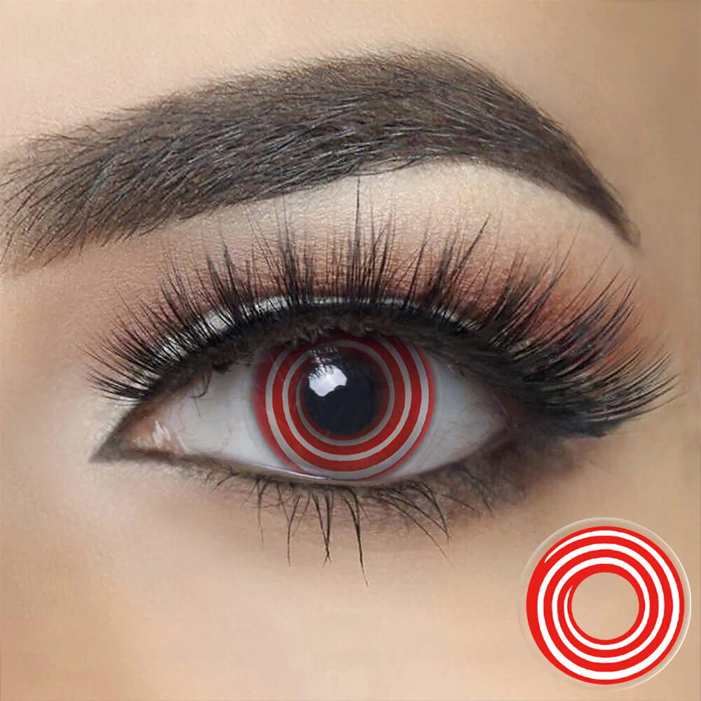 Crazy Spiral 1 PAIR / 2 PCS Soft Contact Lens Doll Eyes Vibrant Lenses SALE