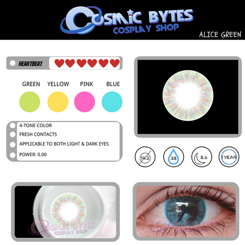 Lovely! 1 PAIR / 2 PCS Alice Soft Contact Lens Doll Eyes Vibrant Lenses Graded SALE