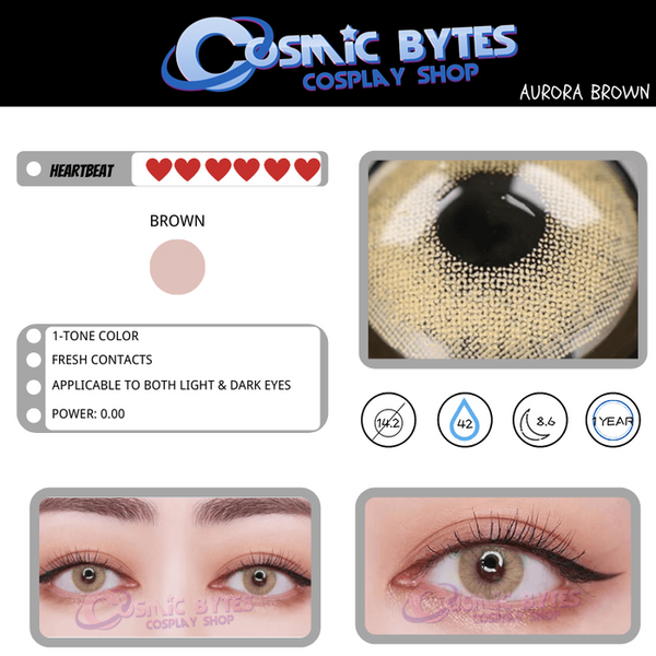 Lovely! 1 PAIR / 2 PCS Aurora Soft Contact Lens Doll Eyes Vibrant Lenses Graded SALE