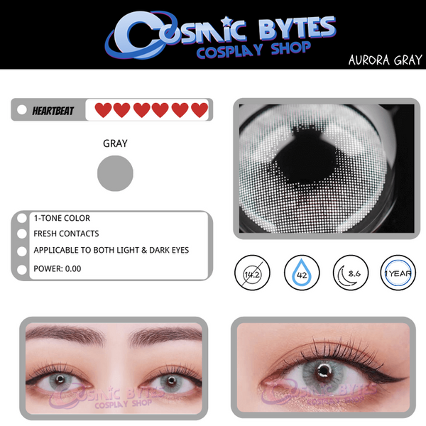 Lovely! 1 PAIR / 2 PCS Aurora Soft Contact Lens Doll Eyes Vibrant Lenses Graded SALE