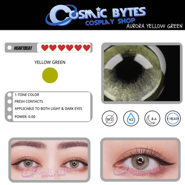 Lovely! 1 PAIR / 2 PCS Aurora Soft Contact Lens Doll Eyes Vibrant Lenses Graded SALE