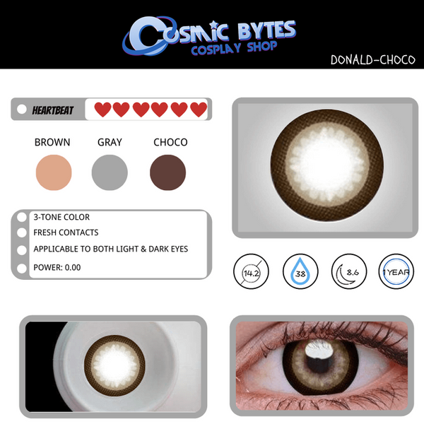 Magic Eye 1 PAIR / 2 PCS Donald Contact Lens Doll Eye Effect For Dark Eyes!