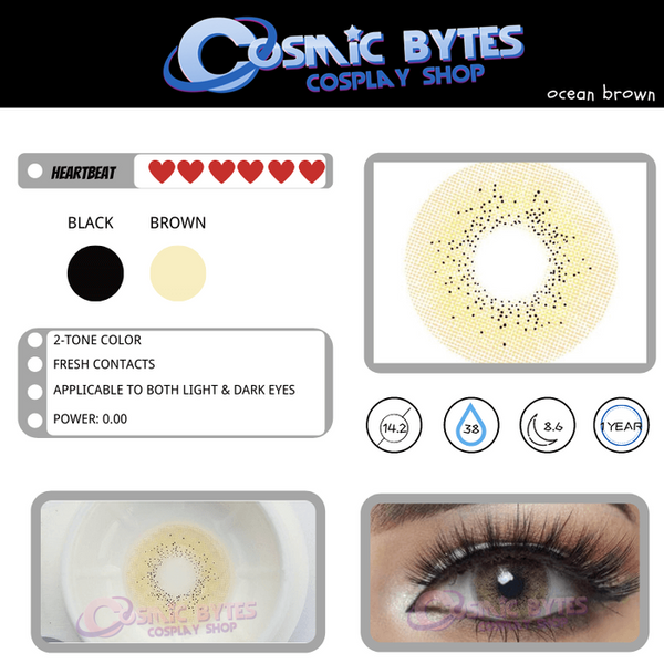 Lovely! 1 PAIR / 2 PCS Ocean Soft Contact Lens Doll Eyes Vibrant Lenses Graded SALE