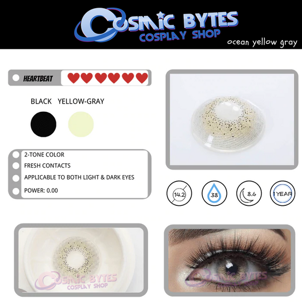 Lovely! 1 PAIR / 2 PCS Ocean Soft Contact Lens Doll Eyes Vibrant Lenses Graded SALE
