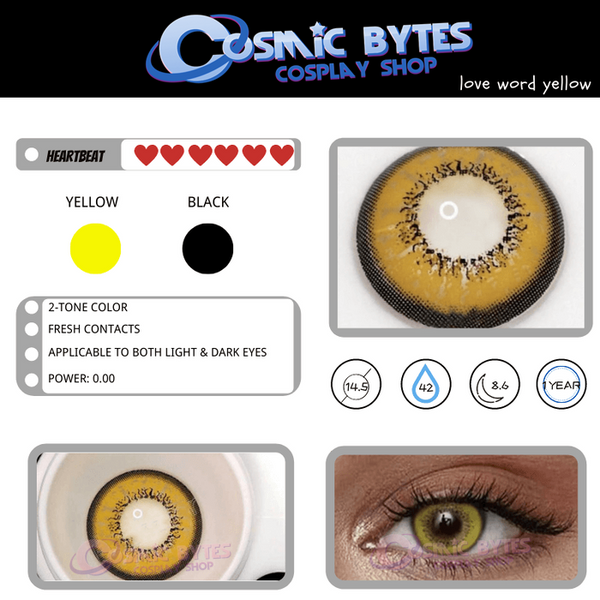 Magic Eye 1 PAIR / 2 PCS Contact Lens Love Words Animation Contact Lens